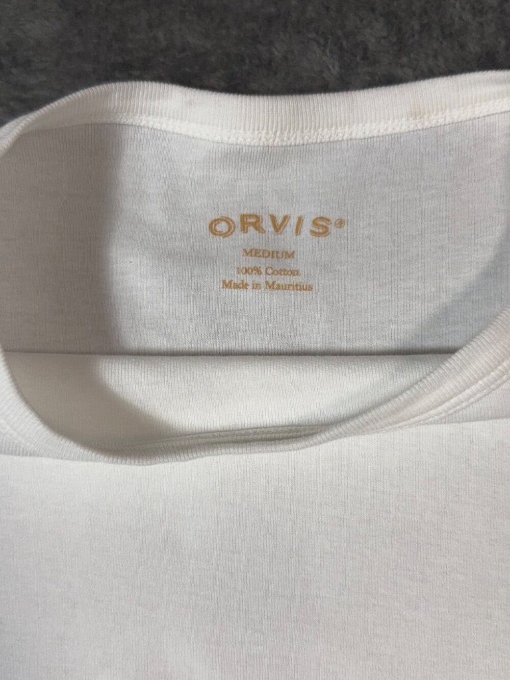 Orvis Womens White Crewneck T-Shirt 100% Cotton Short Sleeve Size M - Picture 3 of 8